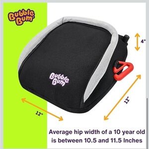Bubble Bum Black Booster Seat for Kids